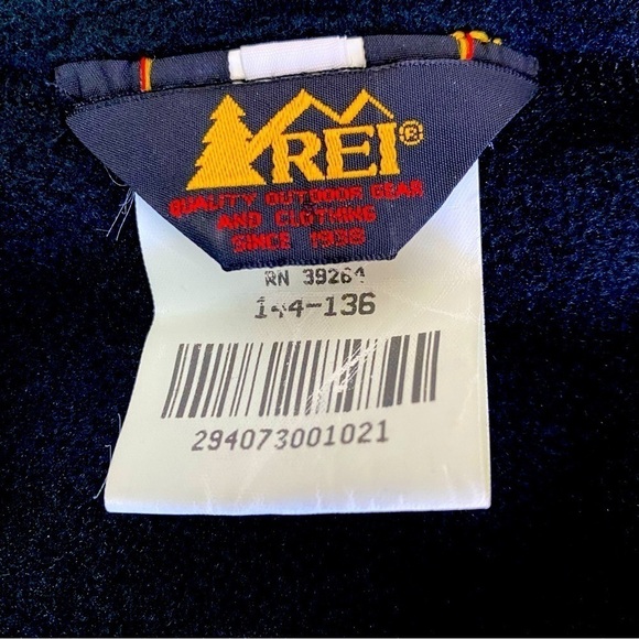 REI Black Fleece Lined Quarter Zip Long Sleeve Shirt Size L - Picture 6 of 8